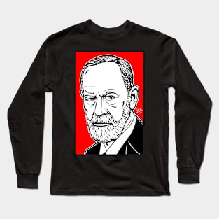 SIGMUND FREUD ink and acrylic portrait Long Sleeve T-Shirt